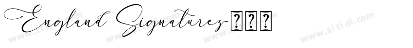 England Signaturez字体转换
